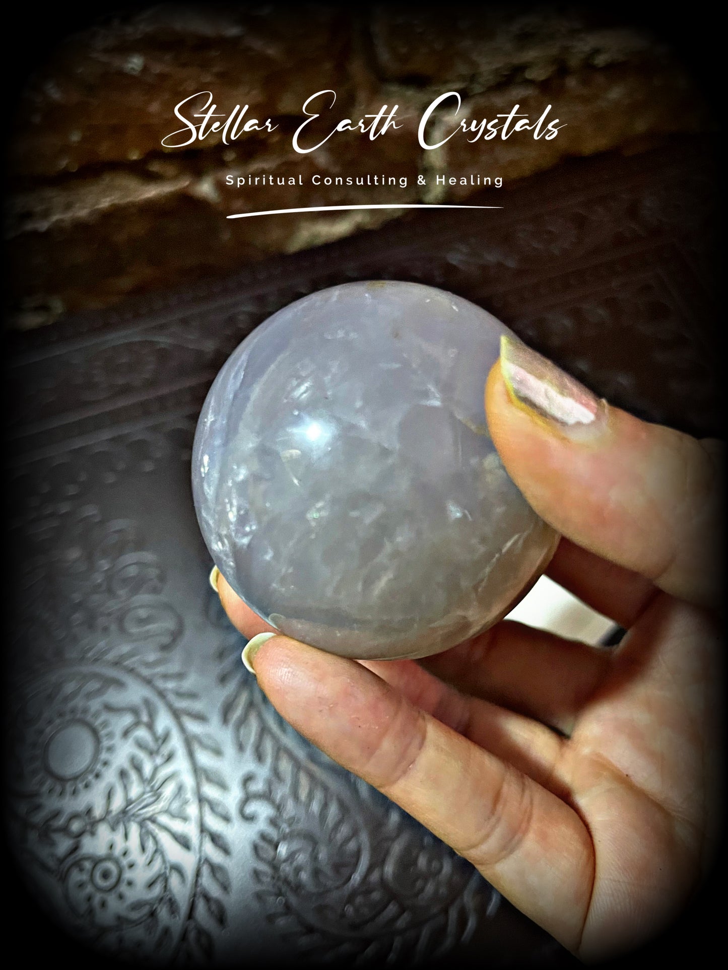 Blue Rose Quartz Healing Crystal Sphere #1 - Stellar Earth Crystals