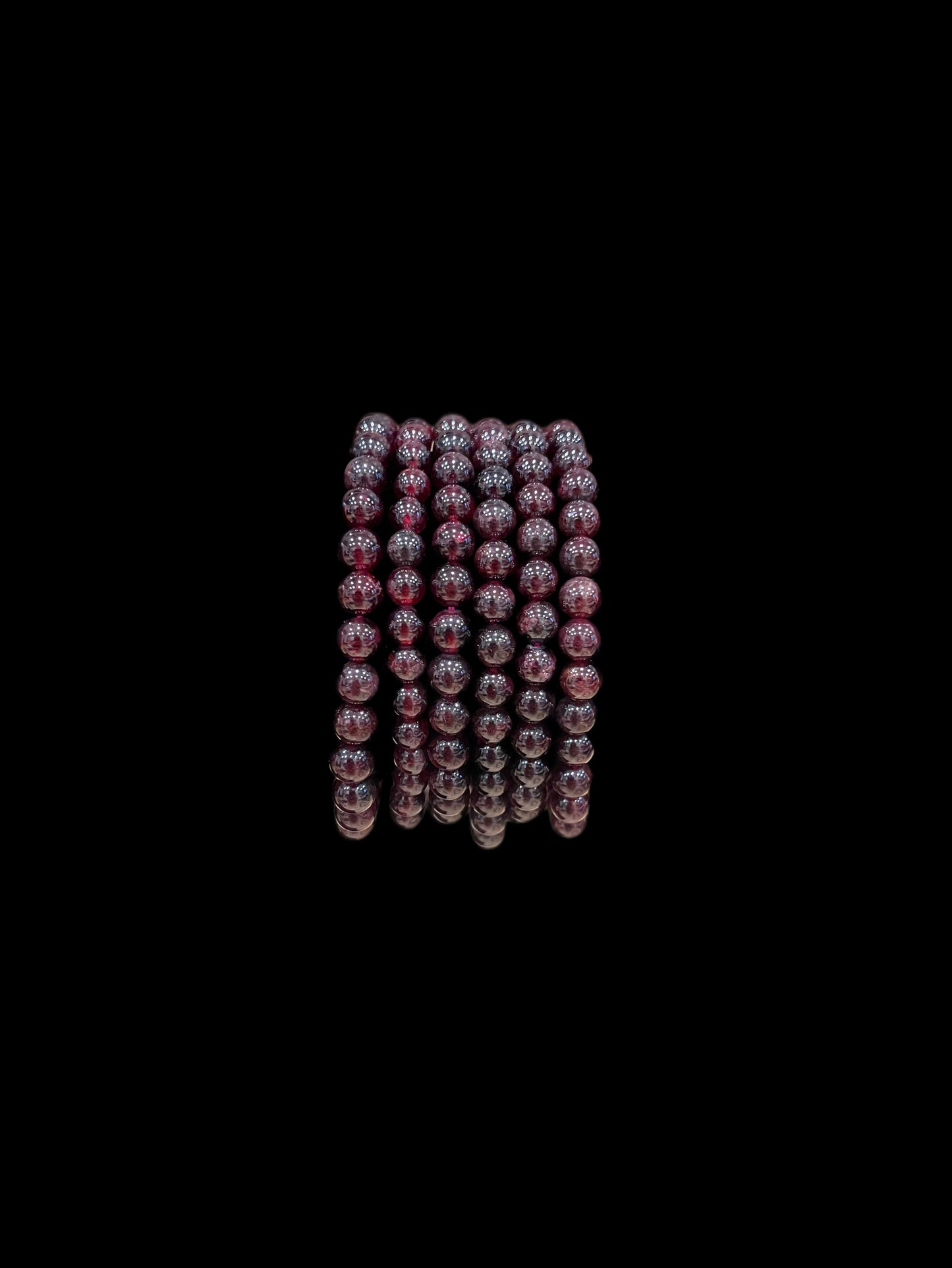 6mm Natural Garnet Stretch Bracelet - Available at West Palm Only