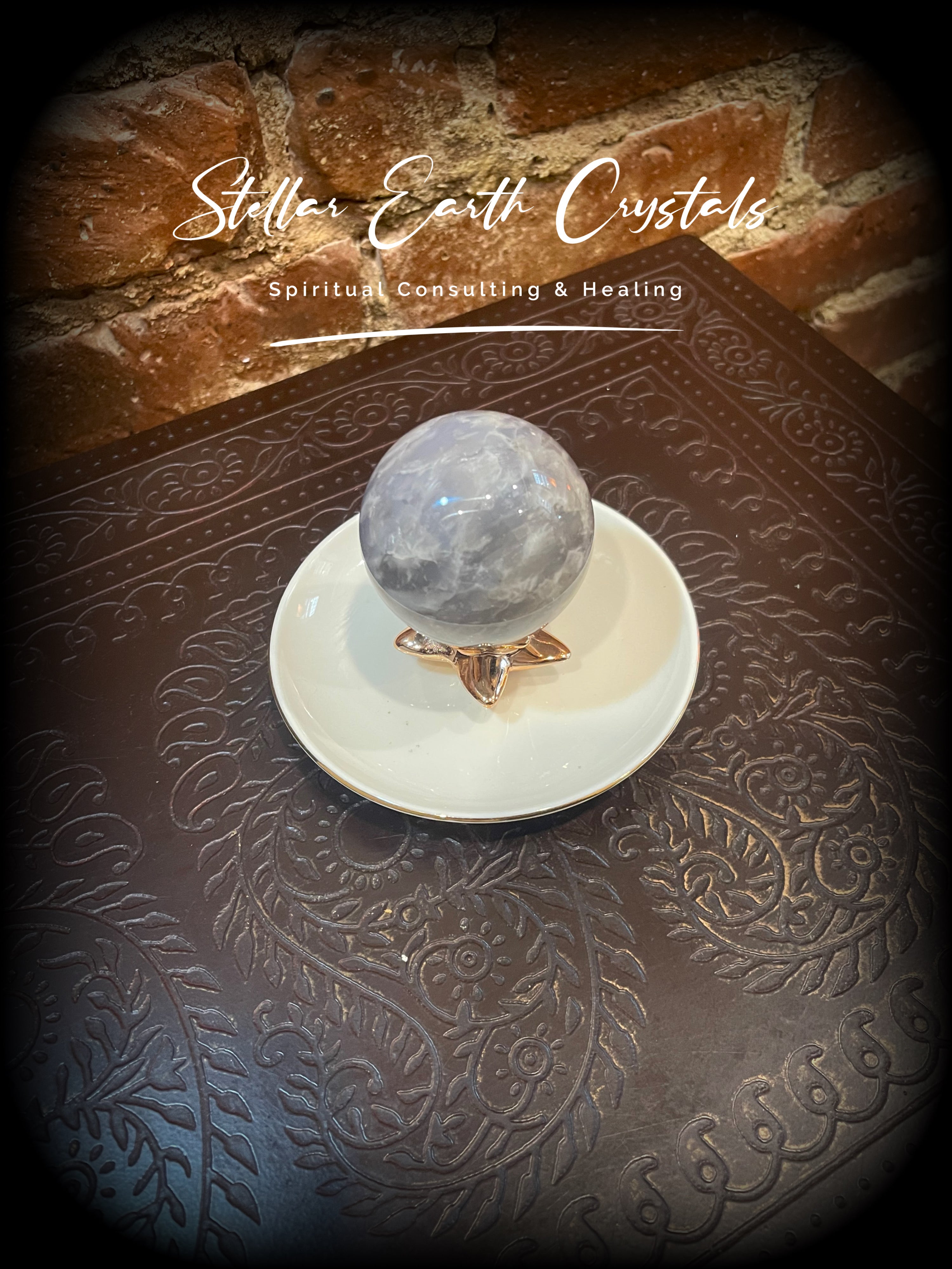 Blue Rose Quartz Healing Crystal Sphere #2 - Stellar Earth Crystals