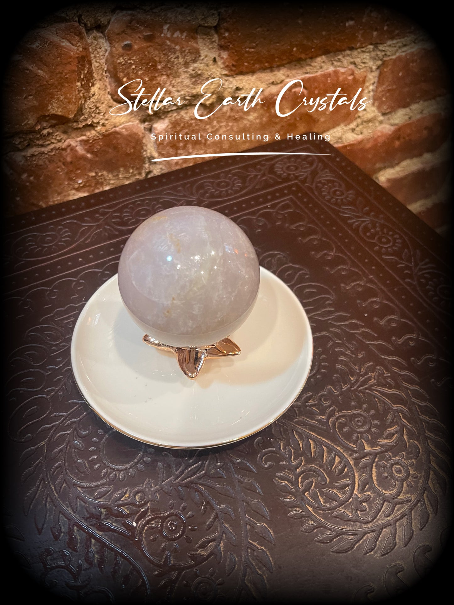 Blue Rose Quartz Crystal Ball