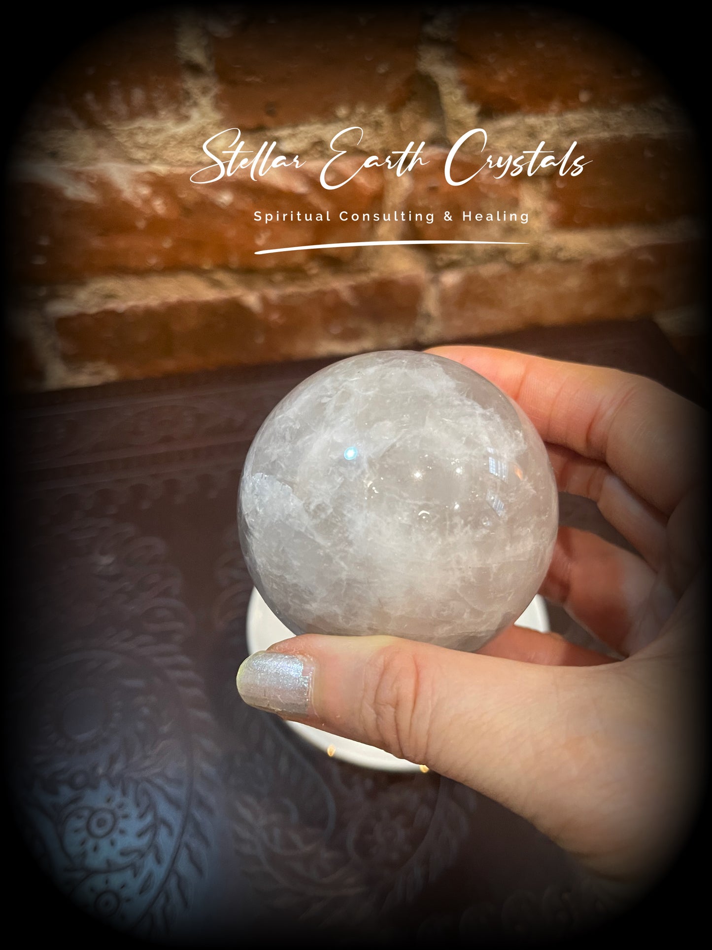 Blue Rose Quartz Healing Crystal Sphere #3