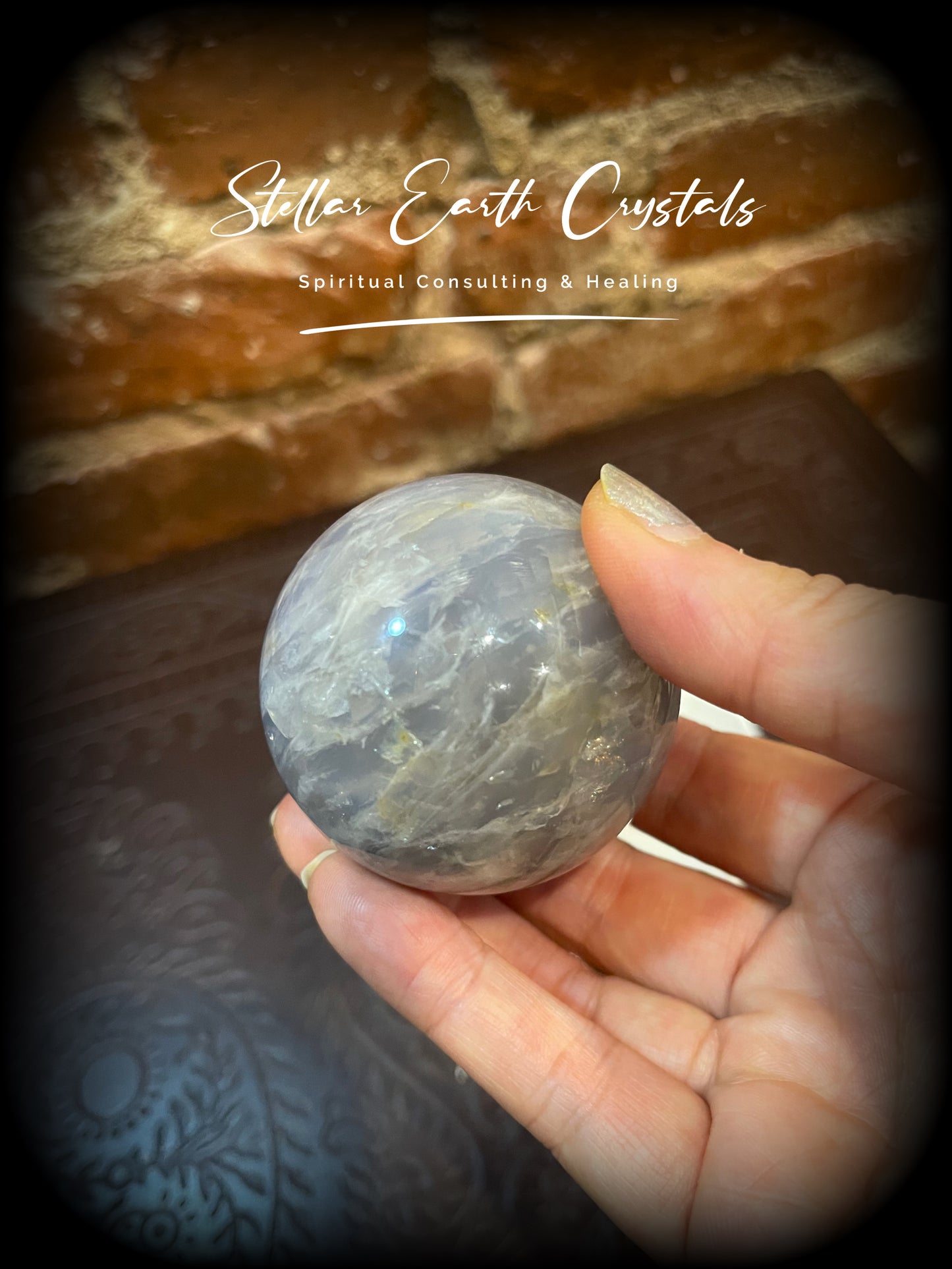 Blue Rose Quartz Healing Crystal Sphere #2