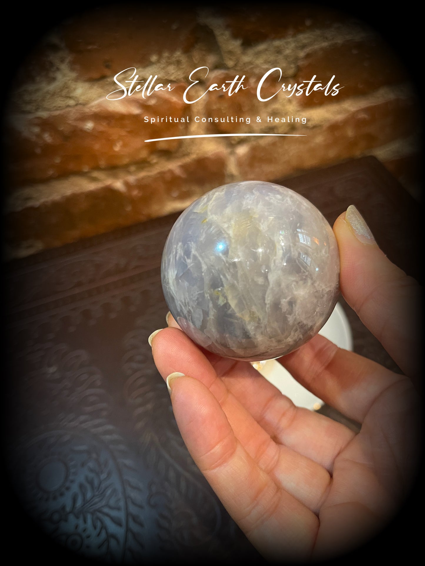 Blue Rose Quartz Healing Crystal Sphere #2