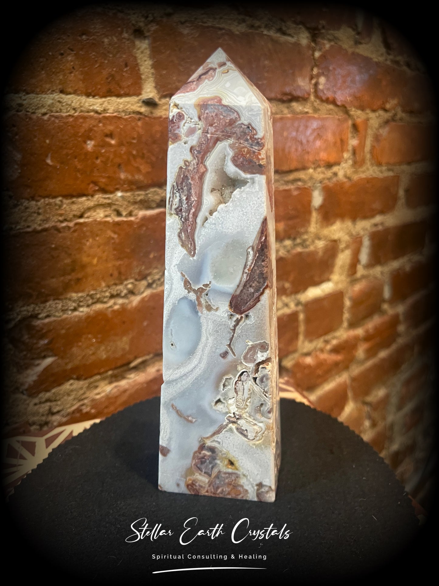 Mexican Crazy Lace Agate Tower #1