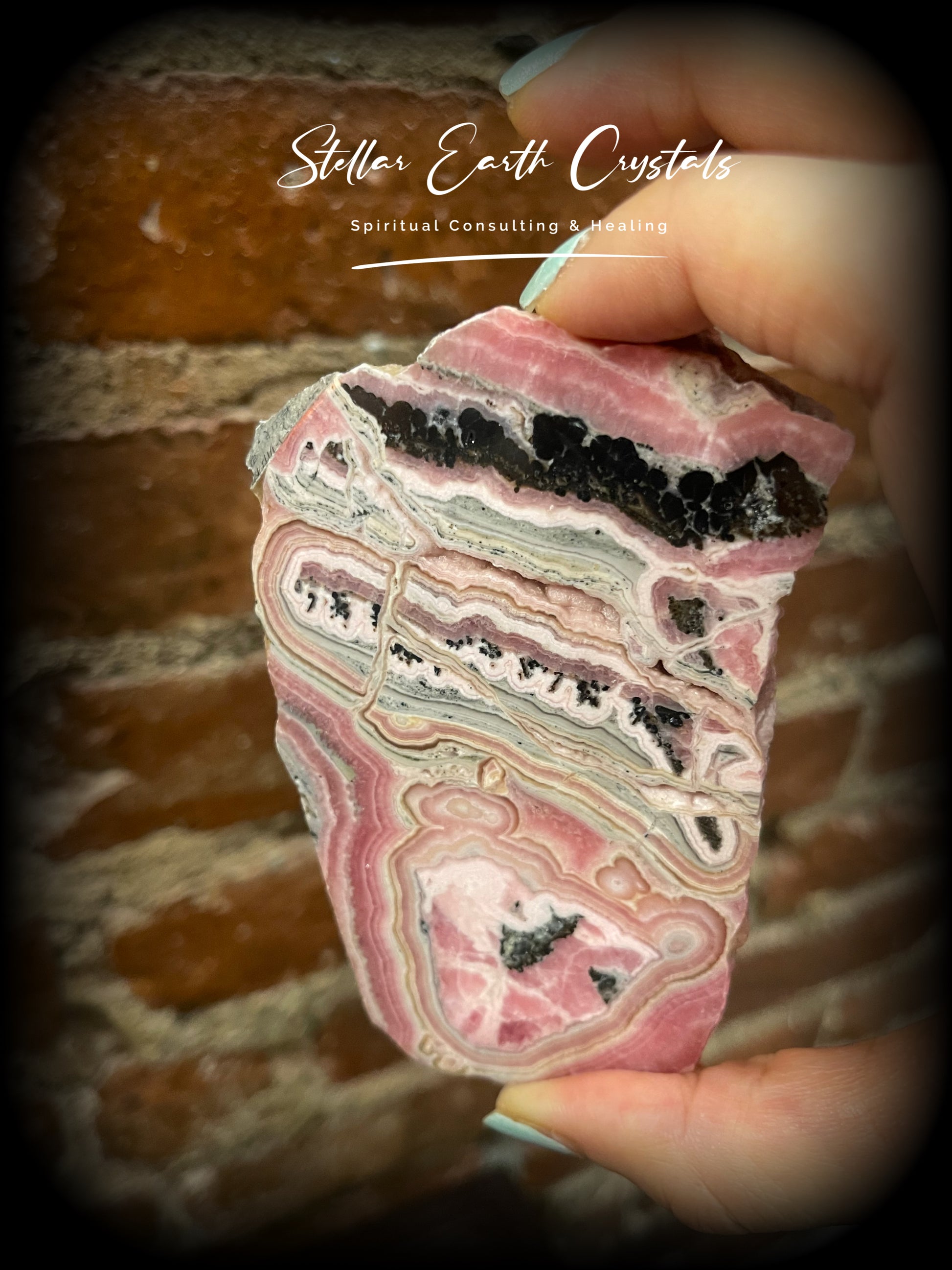 Rhodochrosite Slab Heart Chakra