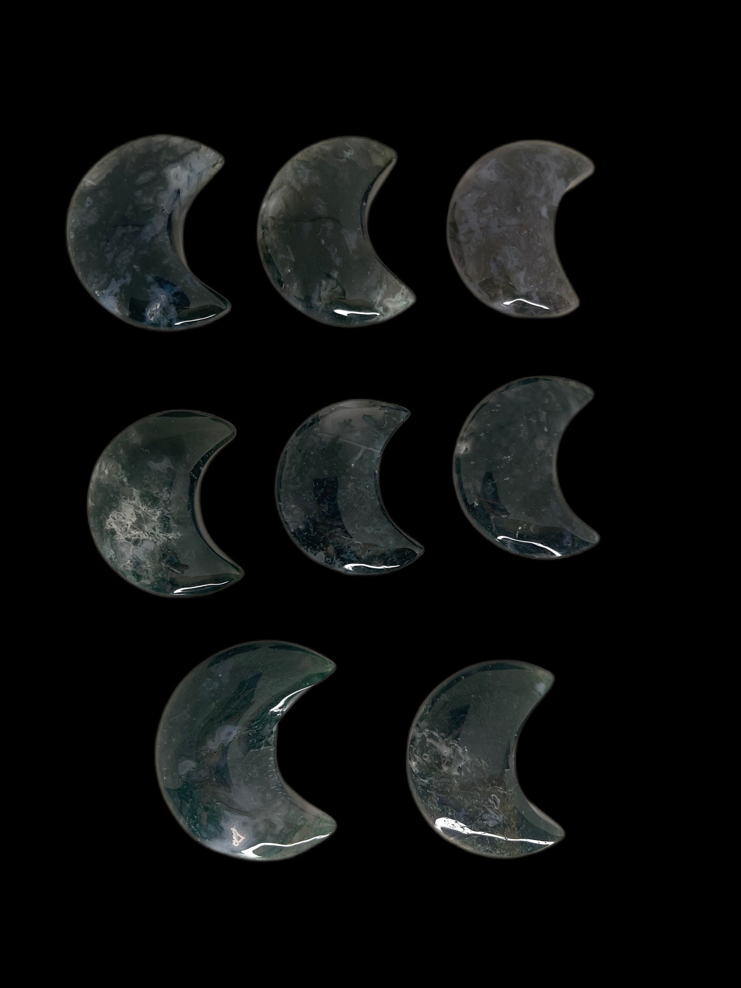 Moss Agate Moons - Available at West Palm Only